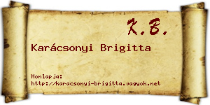 Karácsonyi Brigitta névjegykártya