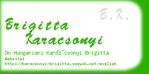 brigitta karacsonyi business card